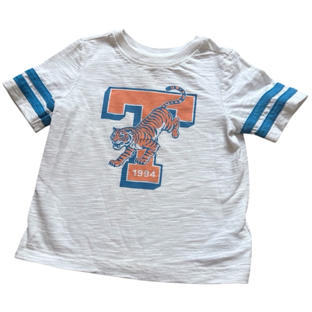 Old Navy Toddler 18–24M White Tiger Graphic Short Sleeve Tee
